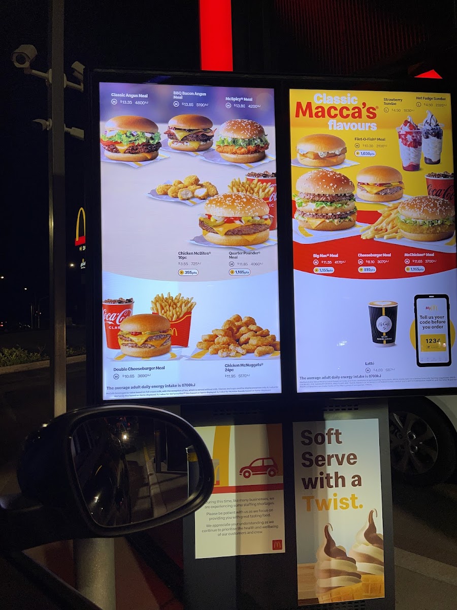 Menu Mcdonald's Tuart Hill-1